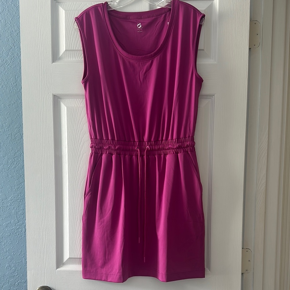 Lou & Grey Pink Pleated Ruched Sundress Size Small
